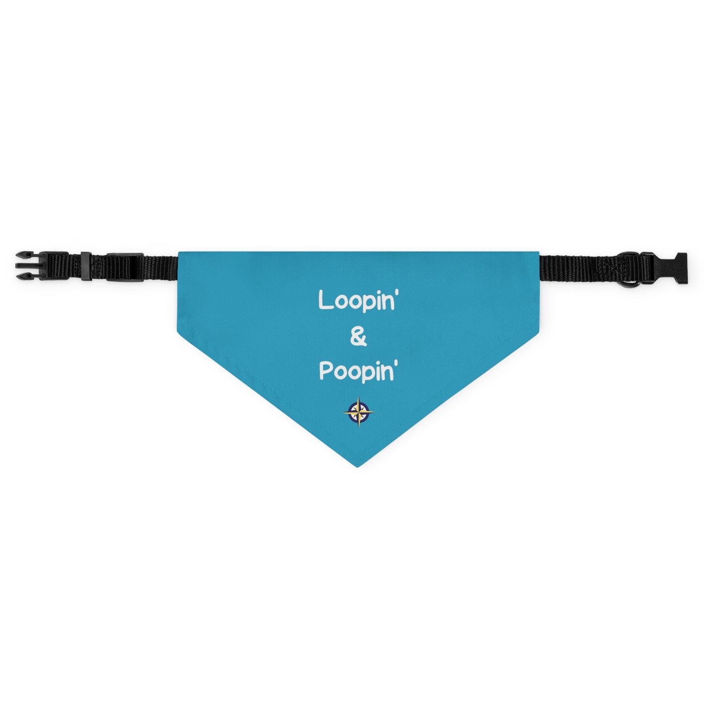 Loopin' & Poopin' Pet Bandana Collar, Dog Bandana For Dogs On The Great Loop