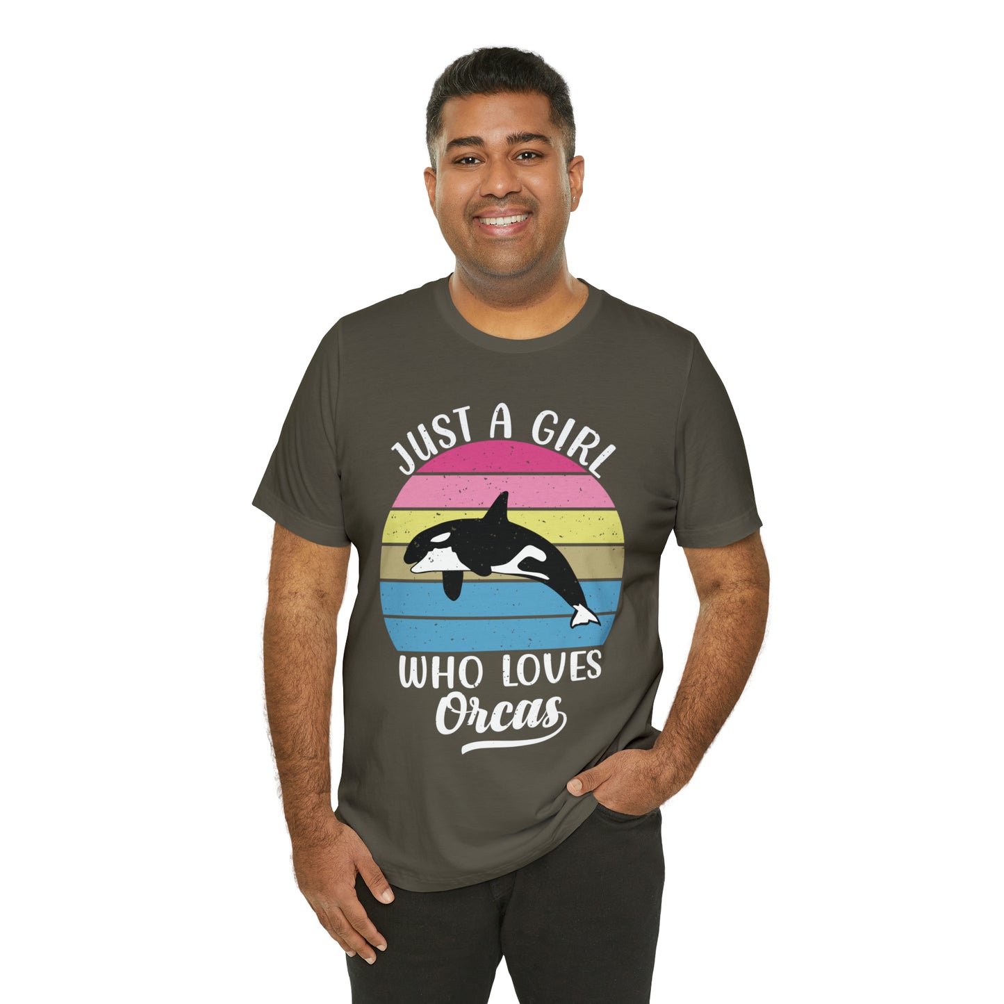 Just A Girl Who Loves Orcas, Unisex Jersey Short Sleeve Tee, Women's Killer Whale T-shirt