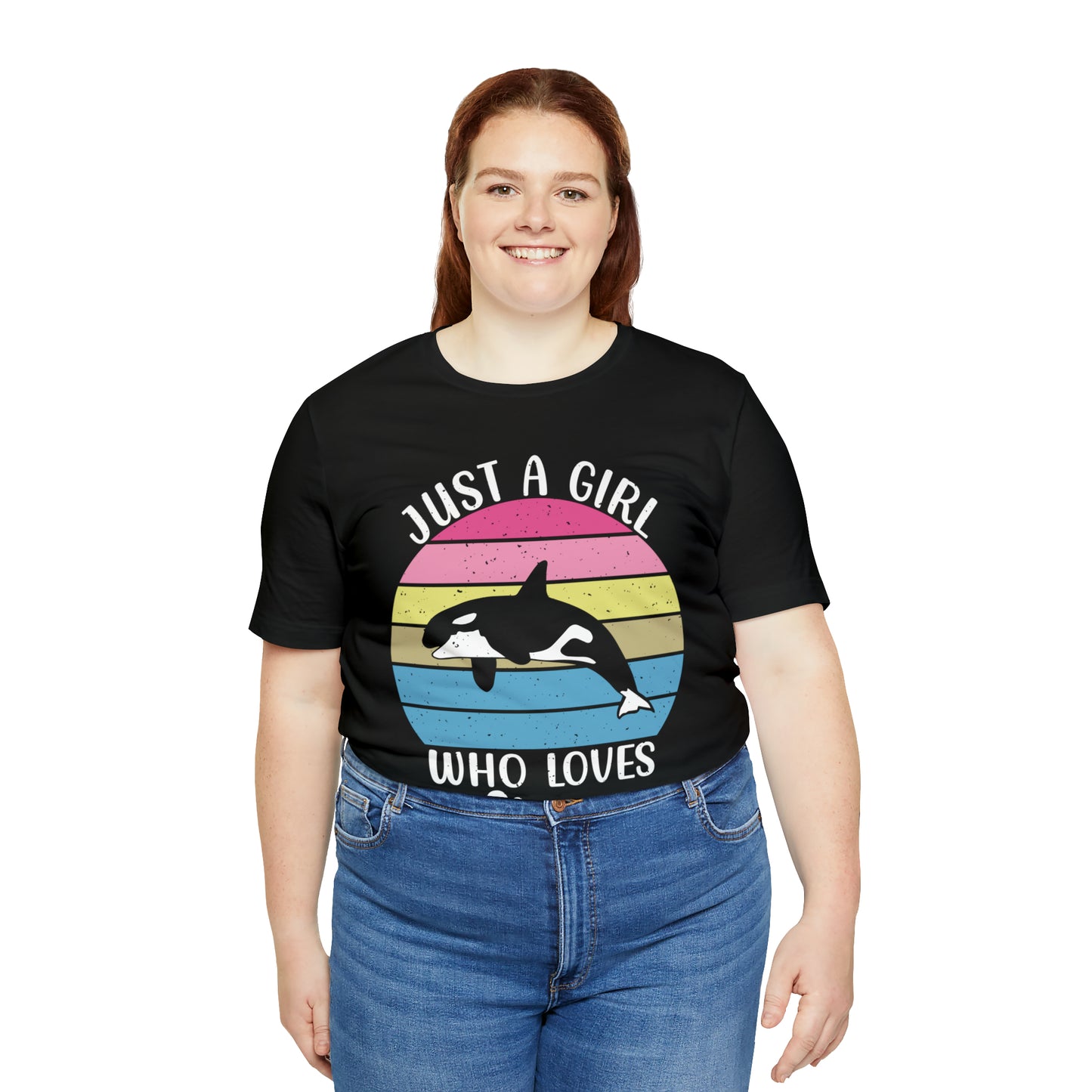 Just A Girl Who Loves Orcas, Unisex Jersey Short Sleeve Tee, Women's Killer Whale T-shirt