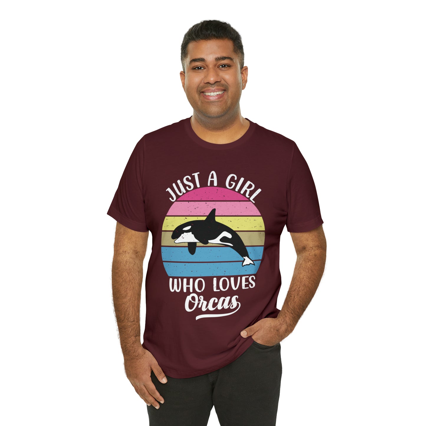 Just A Girl Who Loves Orcas, Unisex Jersey Short Sleeve Tee, Women's Killer Whale T-shirt