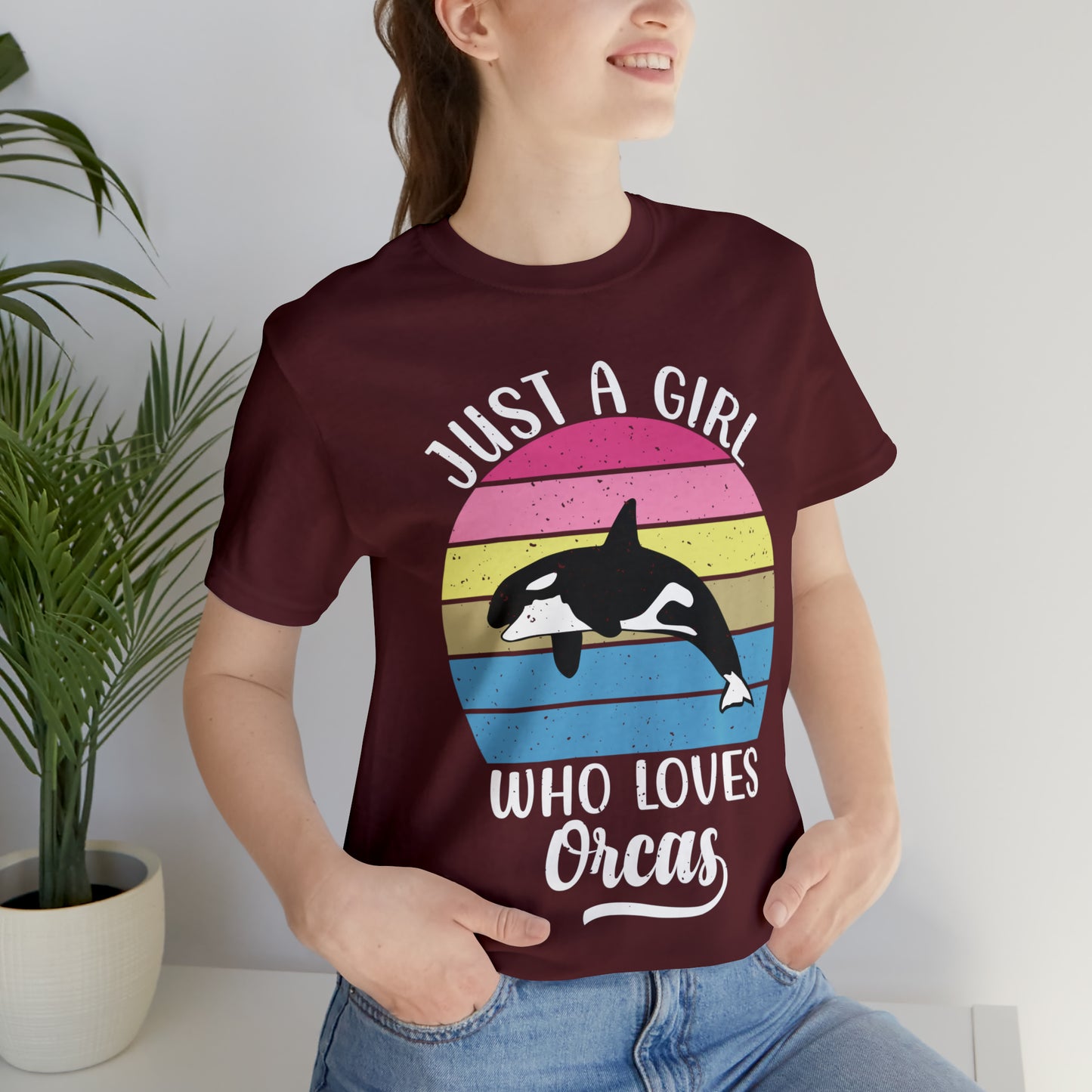 Just A Girl Who Loves Orcas, Unisex Jersey Short Sleeve Tee, Women's Killer Whale T-shirt