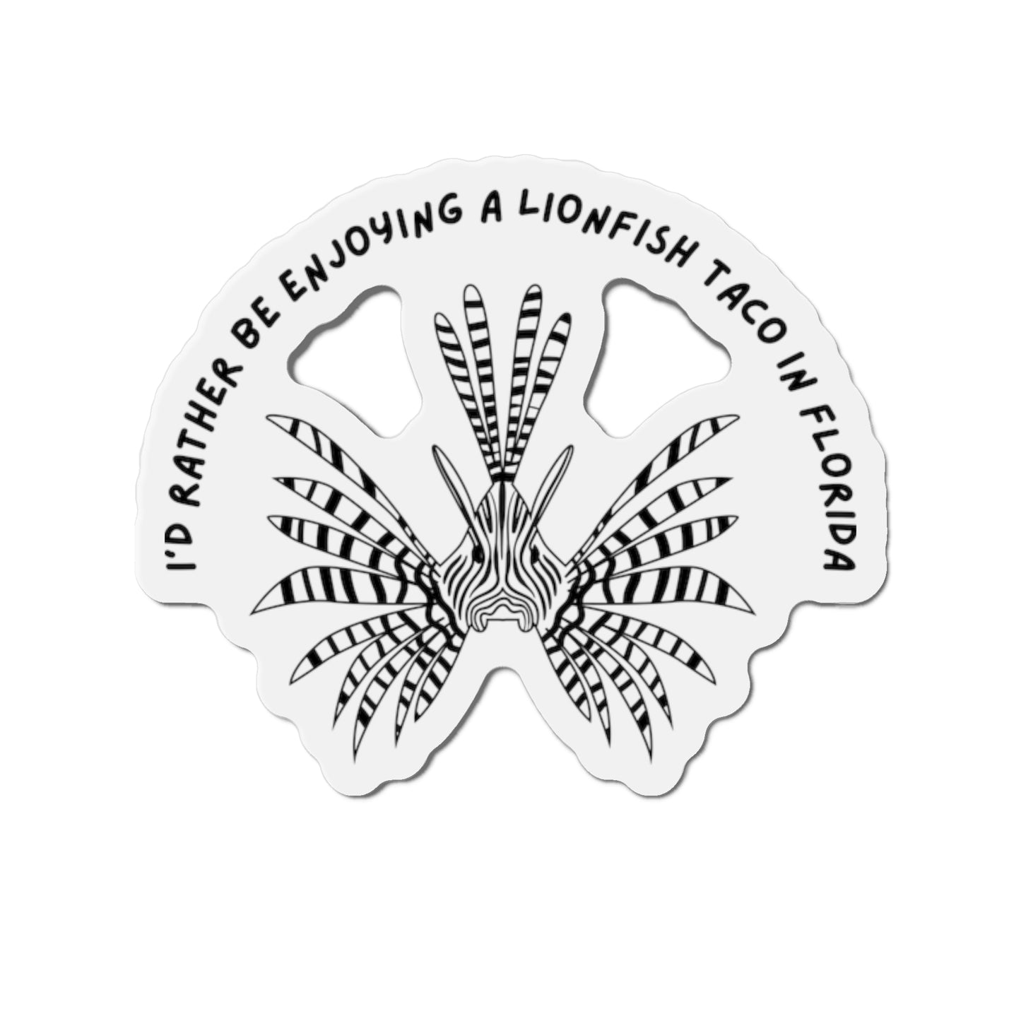 Lionfish Die-Cut Refrigerator Magnet