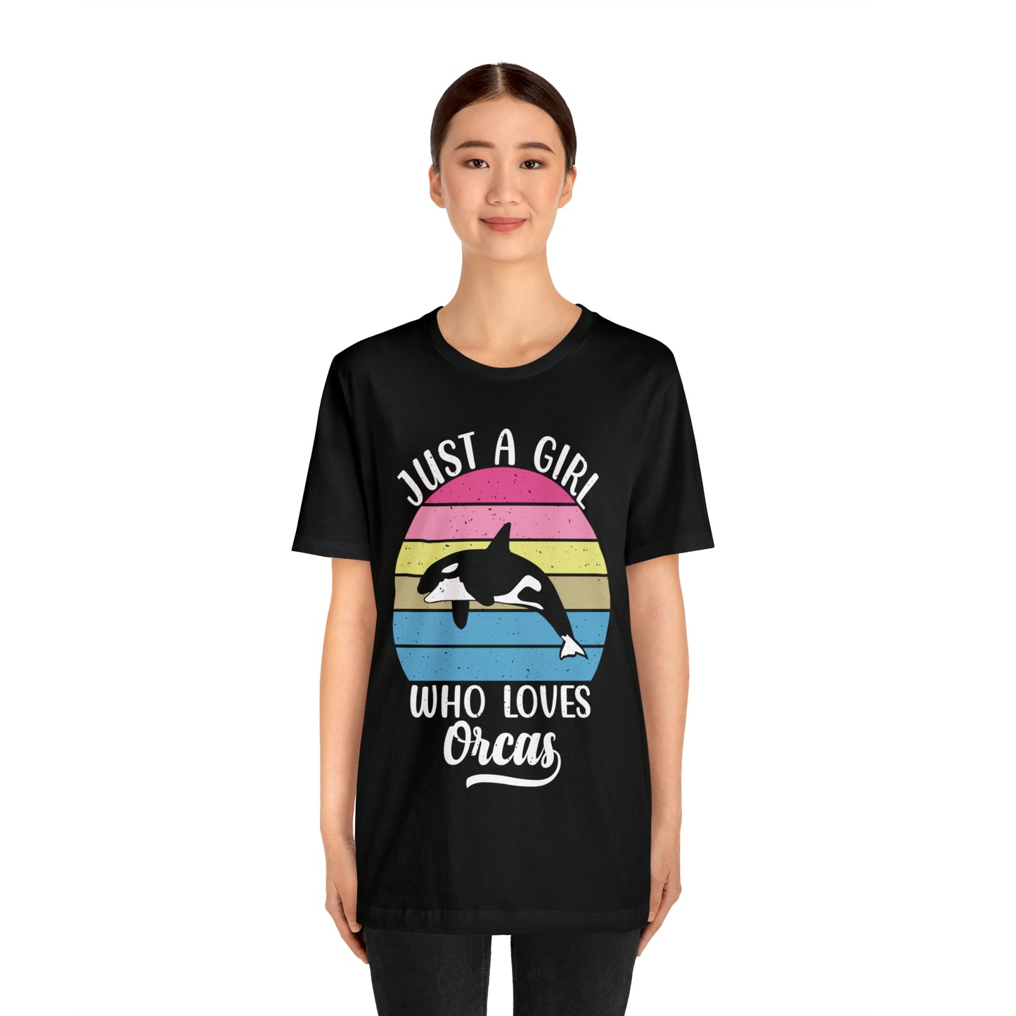 Just A Girl Who Loves Orcas, Unisex Jersey Short Sleeve Tee, Women's Killer Whale T-shirt