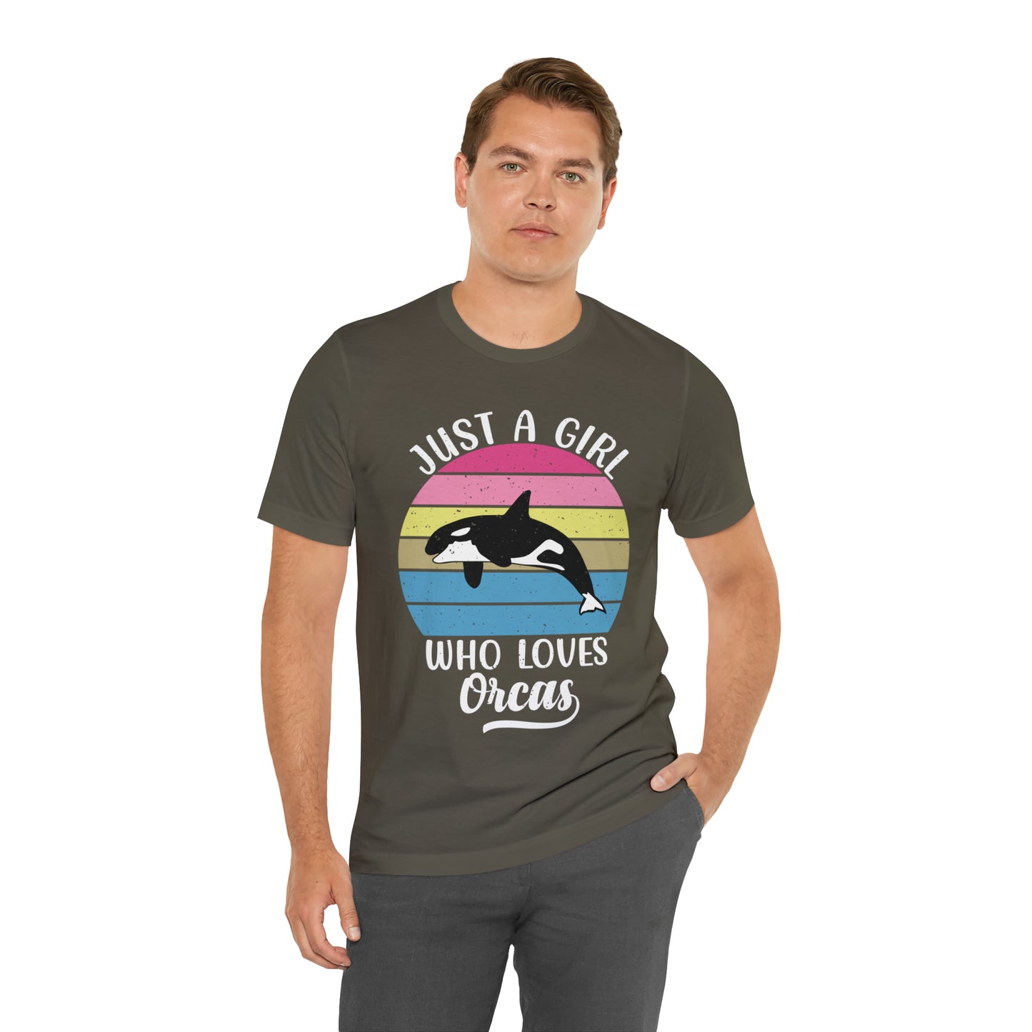 Just A Girl Who Loves Orcas, Unisex Jersey Short Sleeve Tee, Women's Killer Whale T-shirt