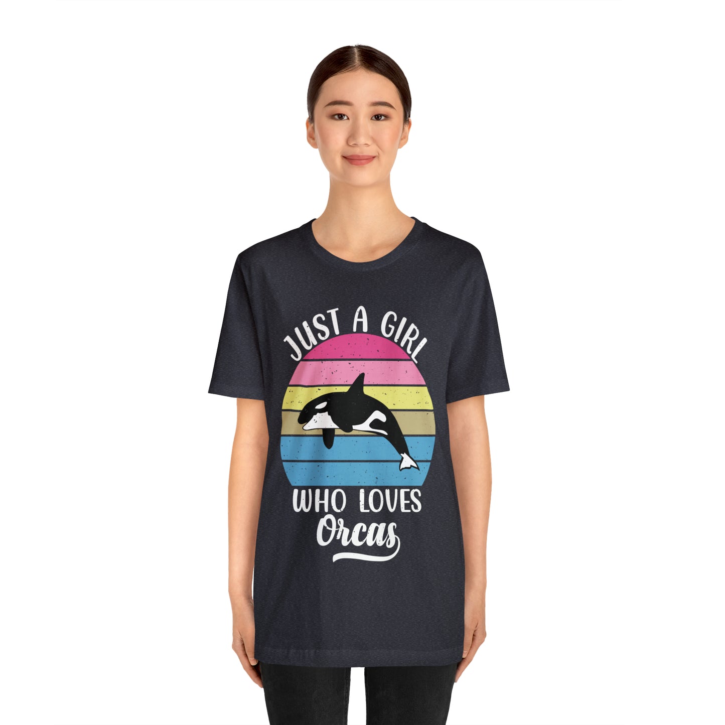 Just A Girl Who Loves Orcas, Unisex Jersey Short Sleeve Tee, Women's Killer Whale T-shirt