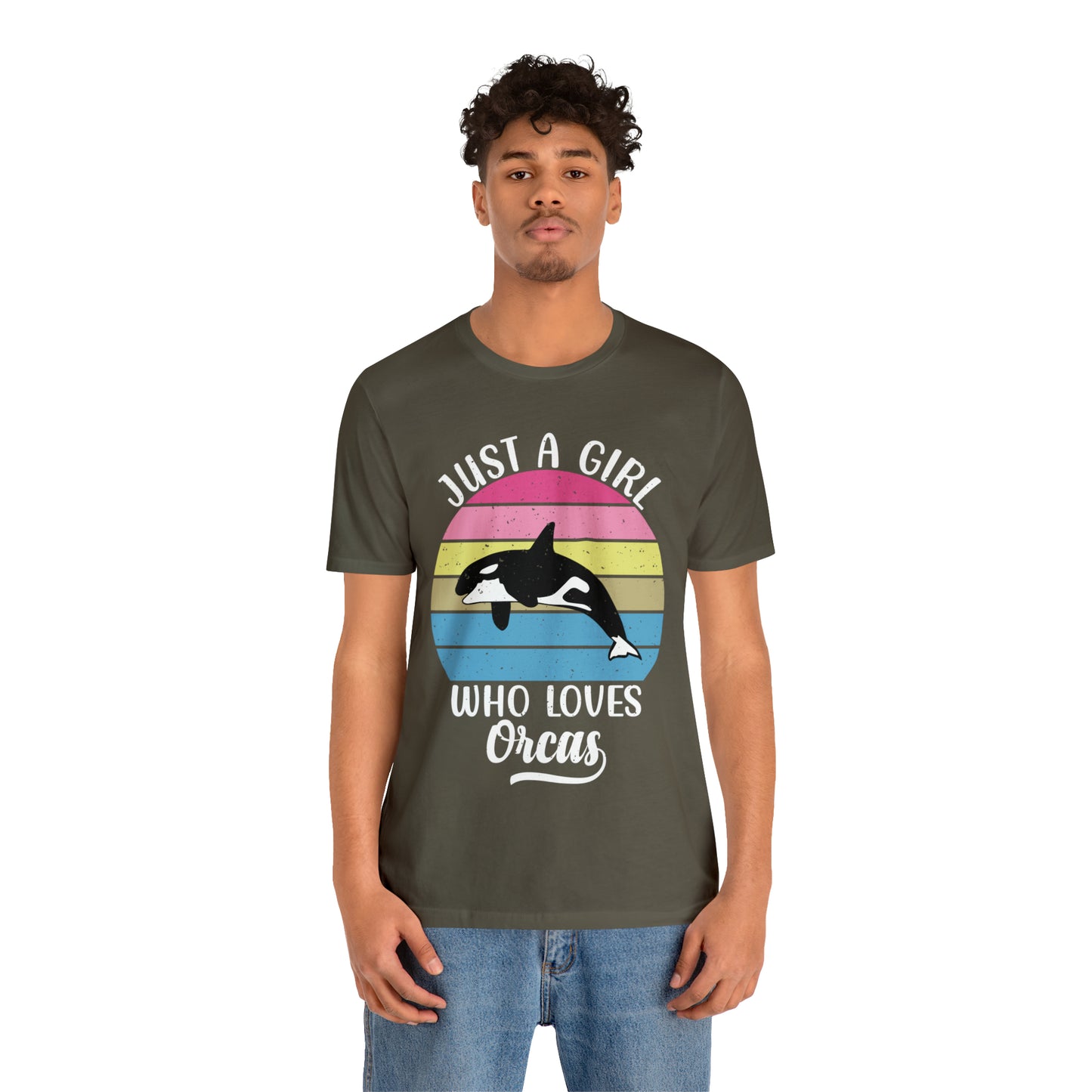 Just A Girl Who Loves Orcas, Unisex Jersey Short Sleeve Tee, Women's Killer Whale T-shirt