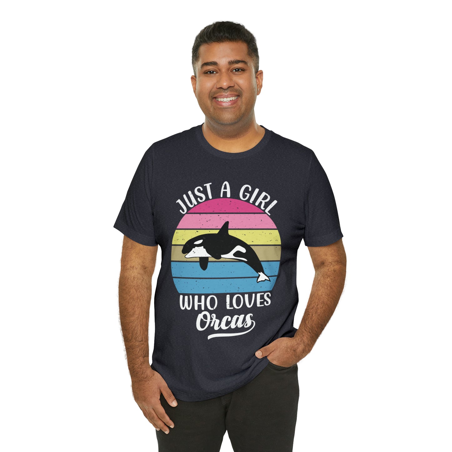 Just A Girl Who Loves Orcas, Unisex Jersey Short Sleeve Tee, Women's Killer Whale T-shirt