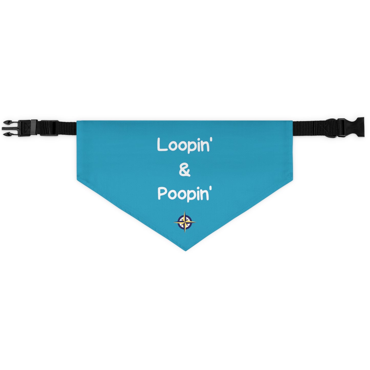 Loopin' & Poopin' Pet Bandana Collar, Dog Bandana For Dogs On The Great Loop