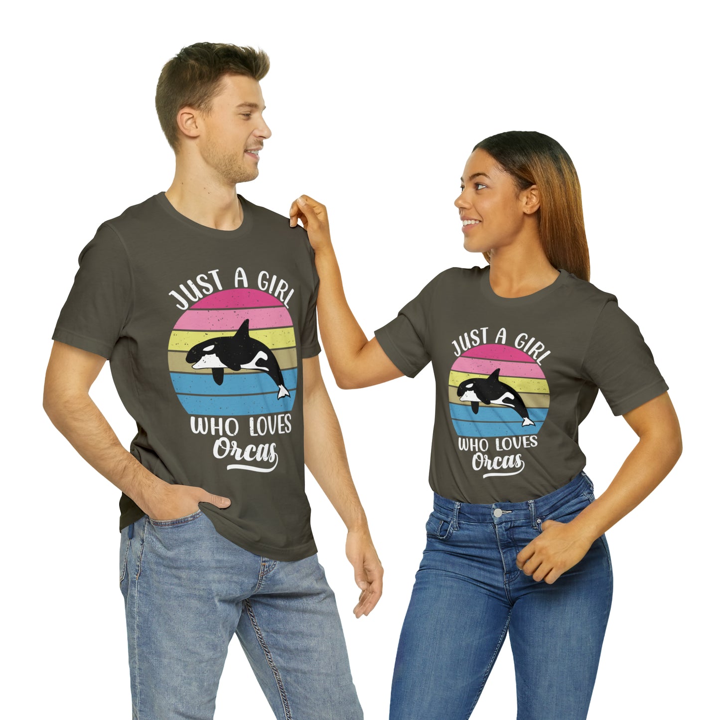 Just A Girl Who Loves Orcas, Unisex Jersey Short Sleeve Tee, Women's Killer Whale T-shirt