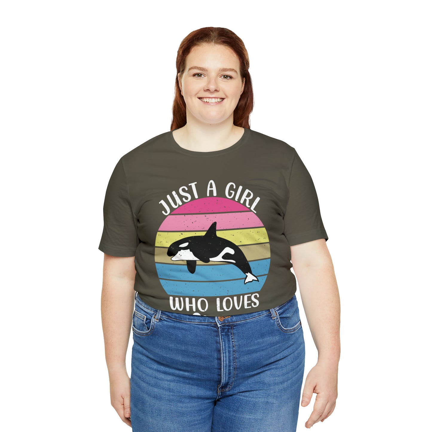 Just A Girl Who Loves Orcas, Unisex Jersey Short Sleeve Tee, Women's Killer Whale T-shirt