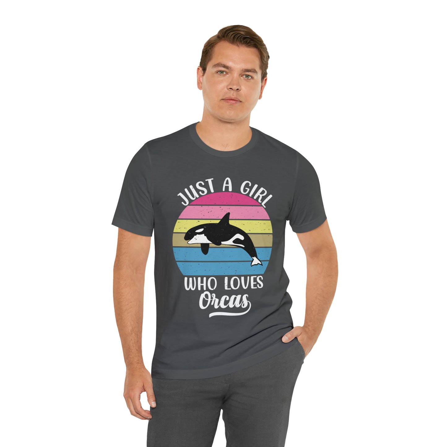 Just A Girl Who Loves Orcas, Unisex Jersey Short Sleeve Tee, Women's Killer Whale T-shirt