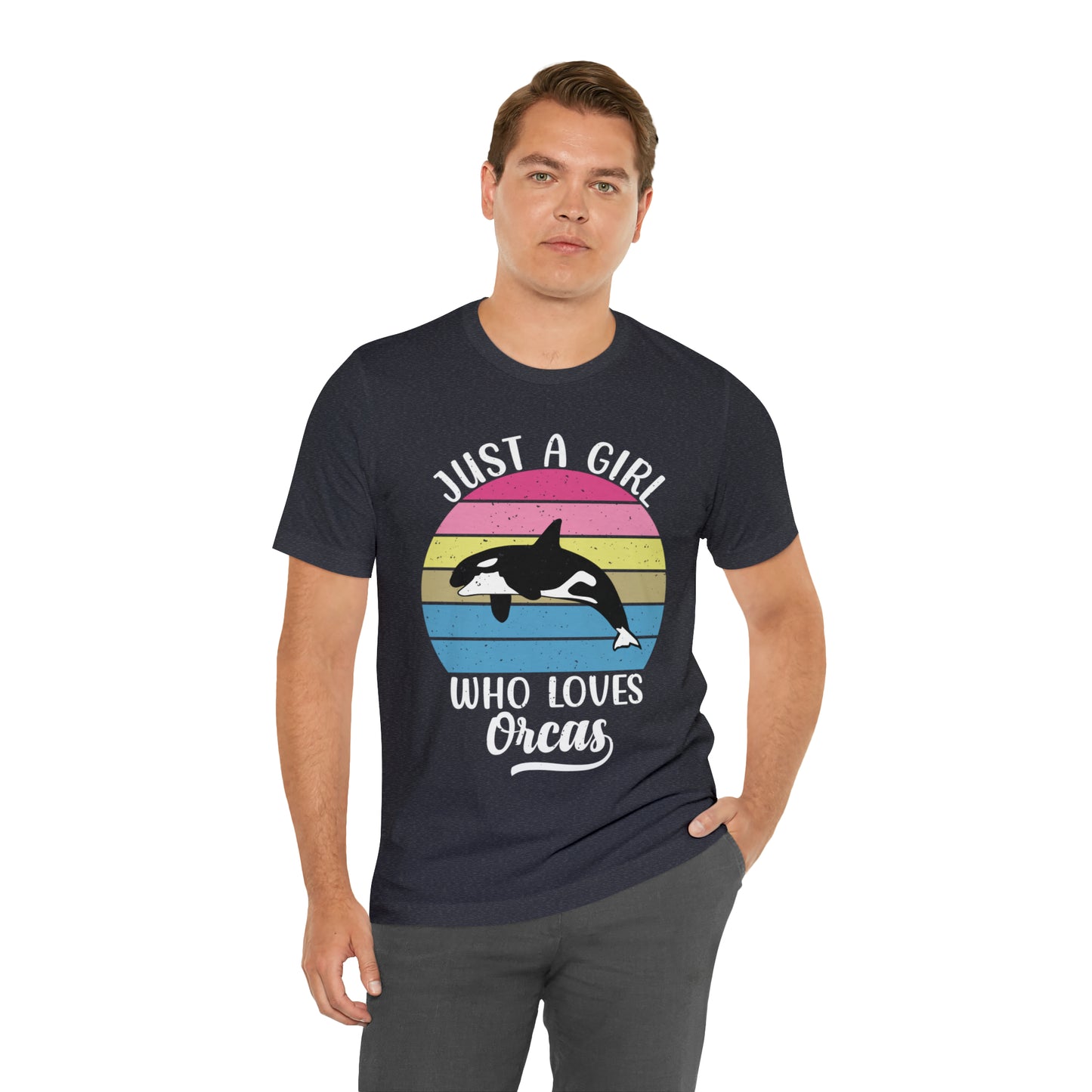 Just A Girl Who Loves Orcas, Unisex Jersey Short Sleeve Tee, Women's Killer Whale T-shirt