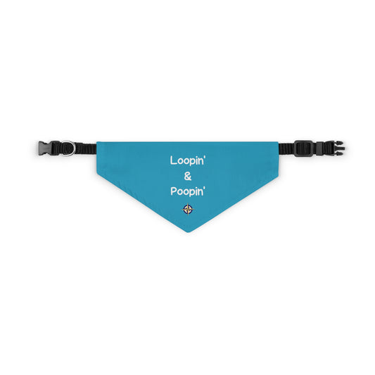 Loopin' & Poopin' Pet Bandana Collar, Dog Bandana For Dogs On The Great Loop