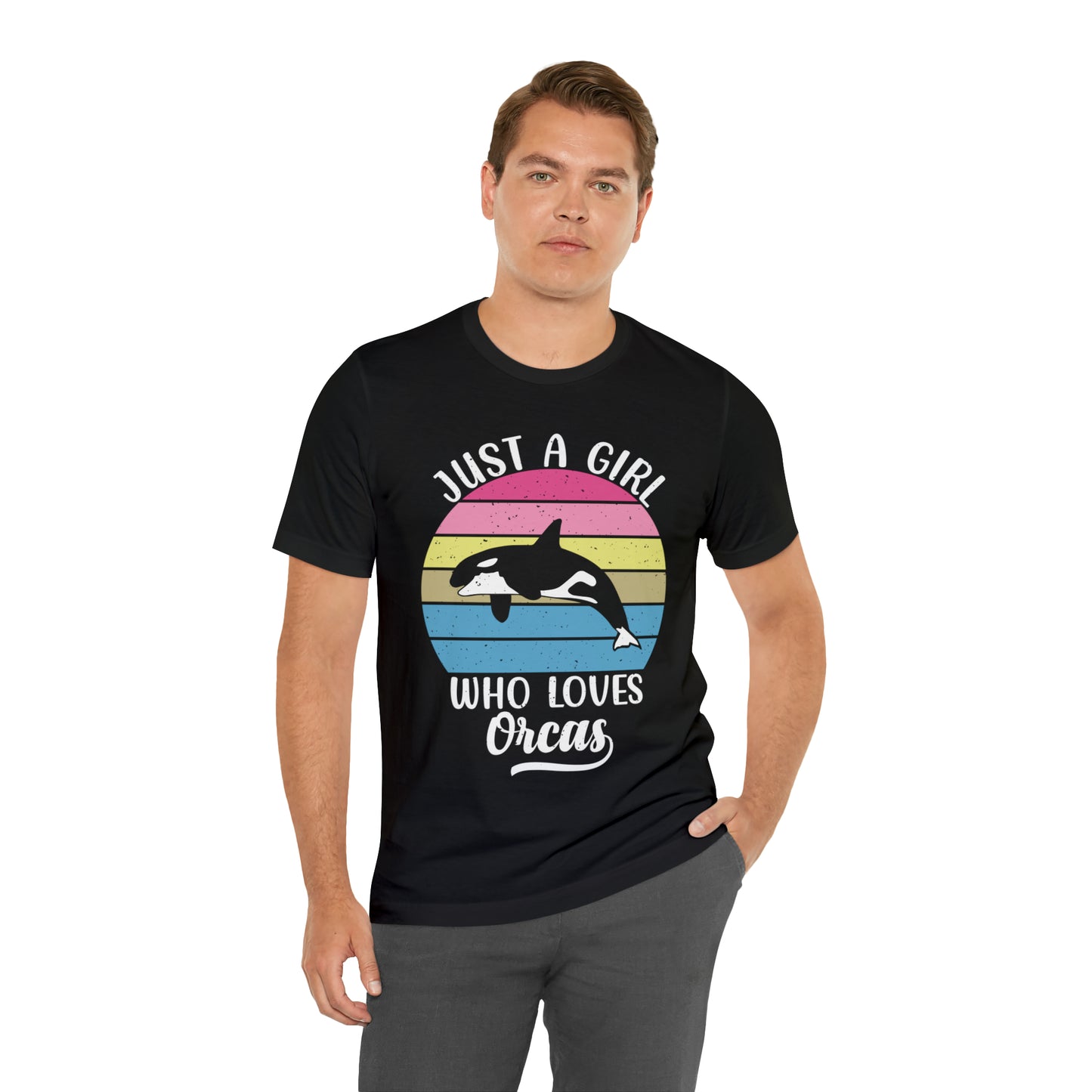 Just A Girl Who Loves Orcas, Unisex Jersey Short Sleeve Tee, Women's Killer Whale T-shirt