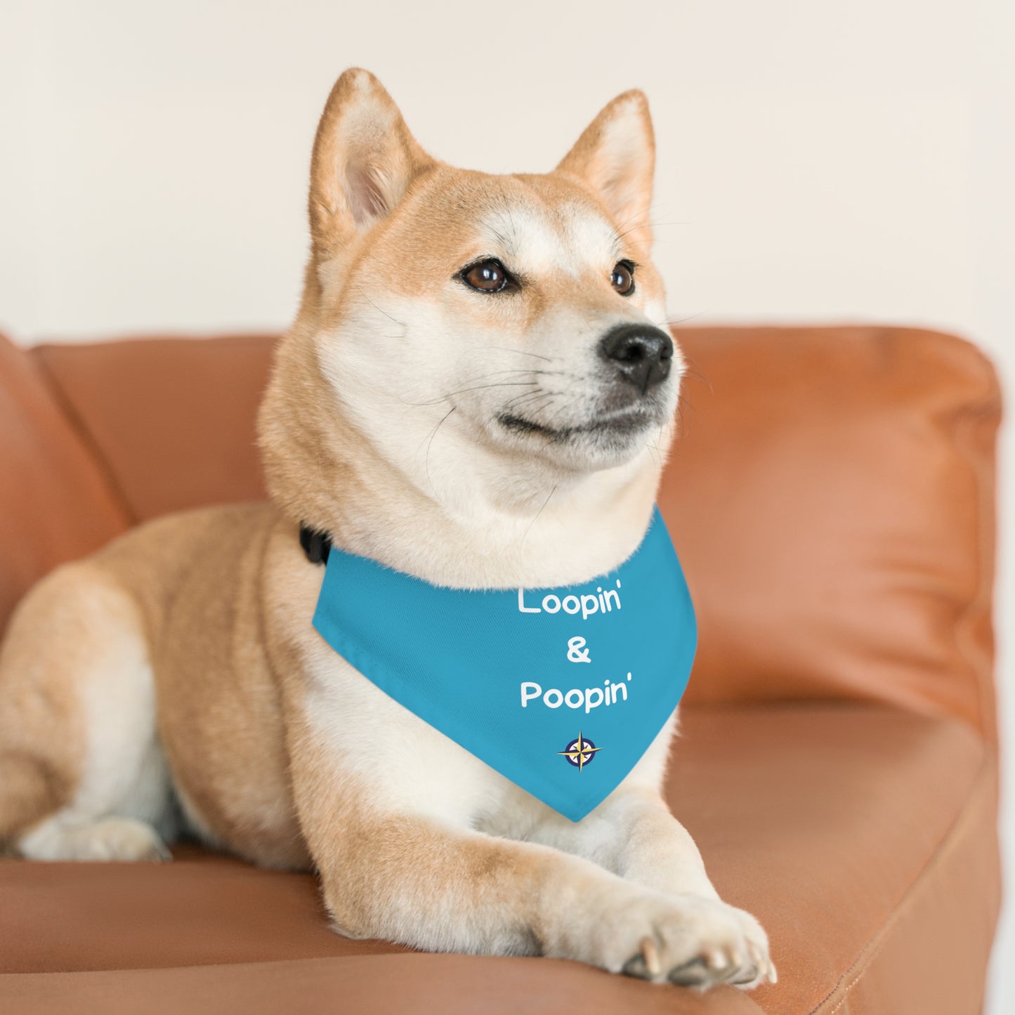 Loopin' & Poopin' Pet Bandana Collar, Dog Bandana For Dogs On The Great Loop