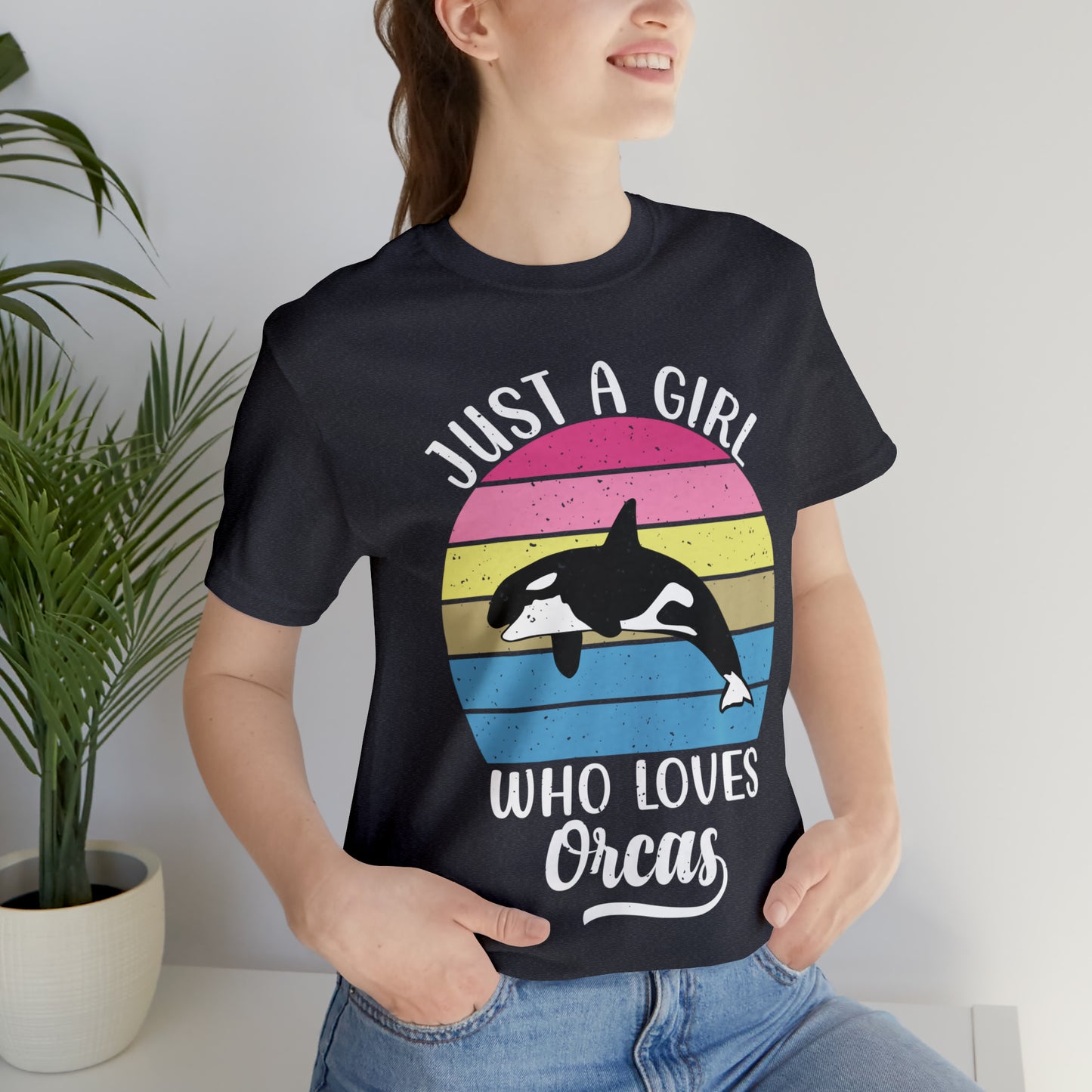 Just A Girl Who Loves Orcas, Unisex Jersey Short Sleeve Tee, Women's Killer Whale T-shirt