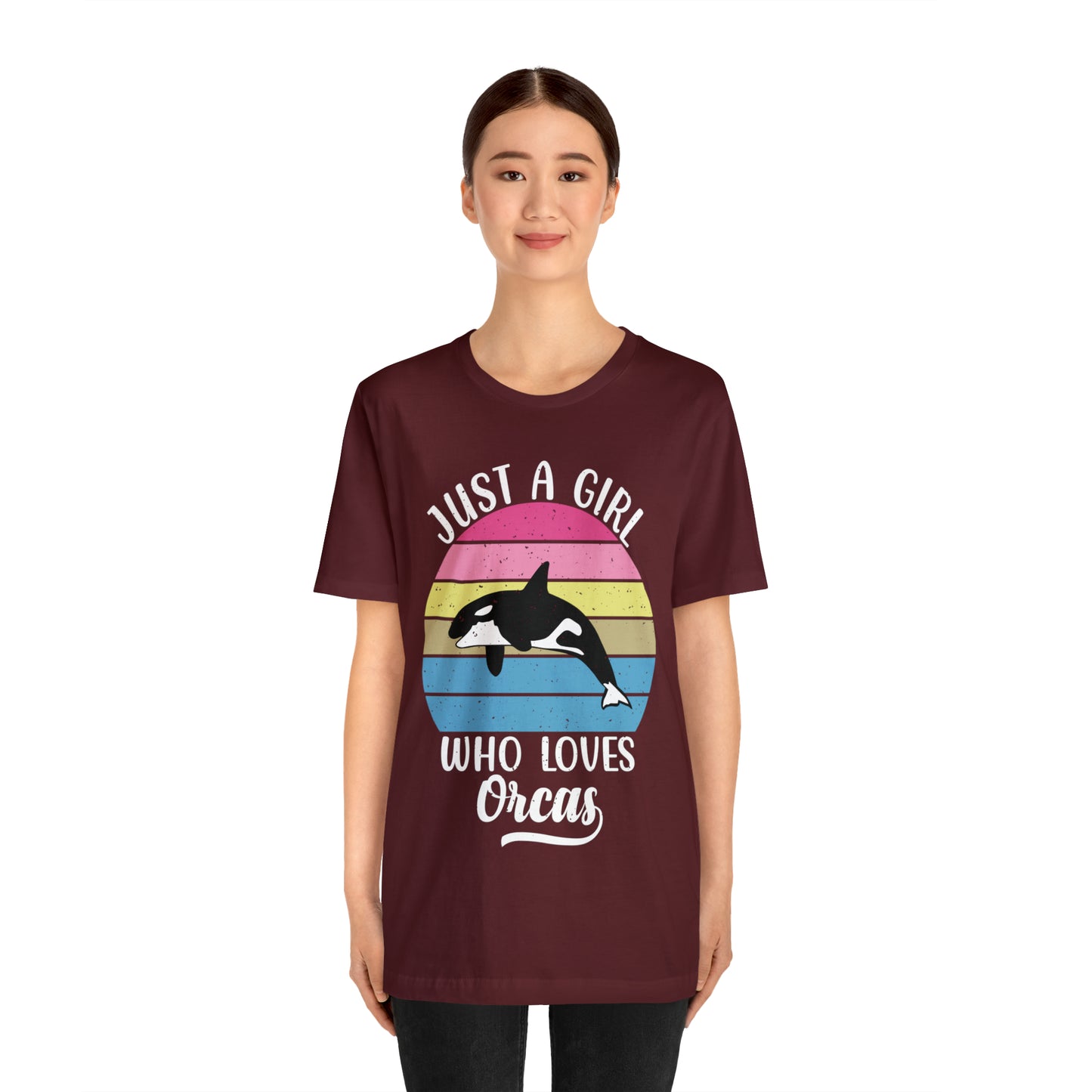 Just A Girl Who Loves Orcas, Unisex Jersey Short Sleeve Tee, Women's Killer Whale T-shirt