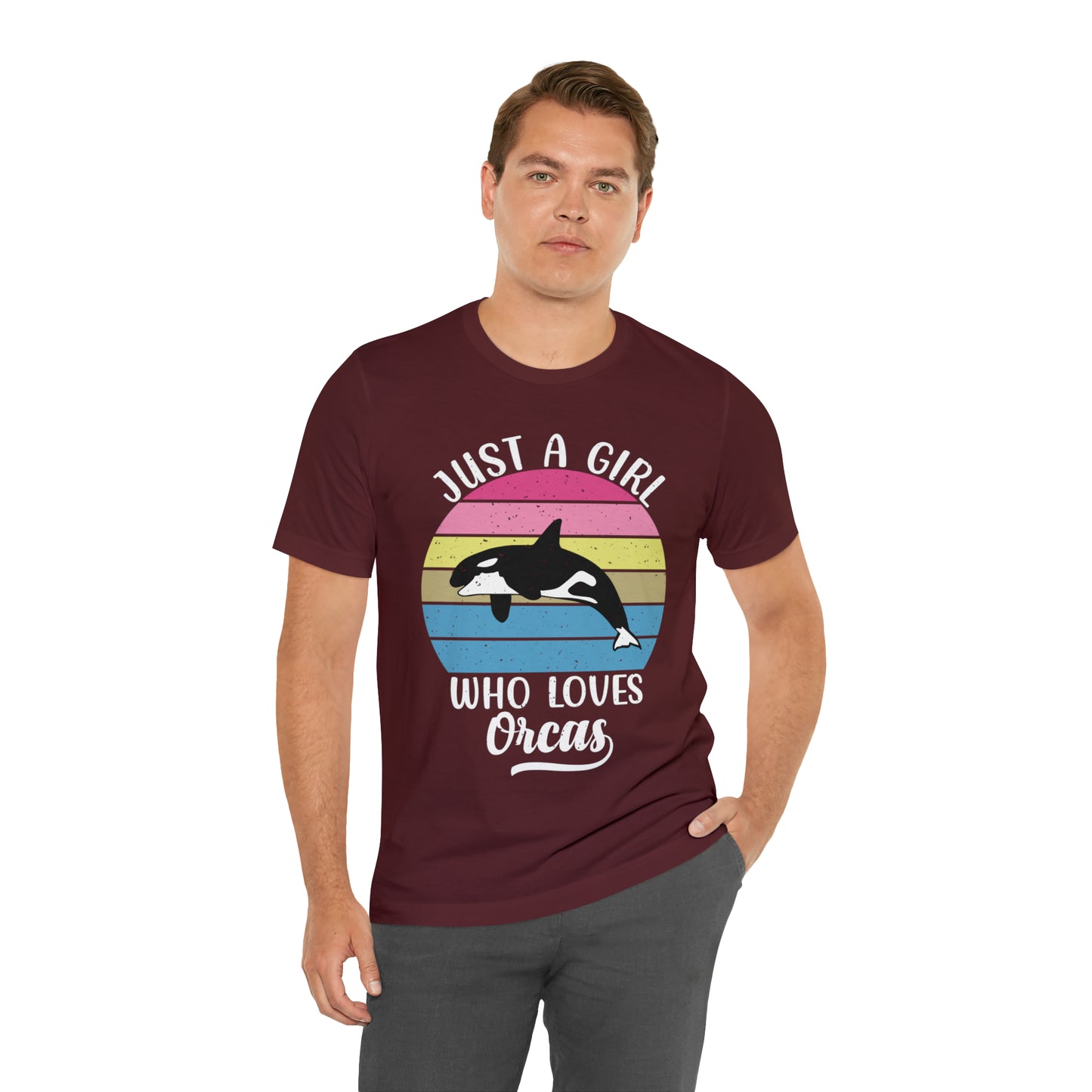 Just A Girl Who Loves Orcas, Unisex Jersey Short Sleeve Tee, Women's Killer Whale T-shirt