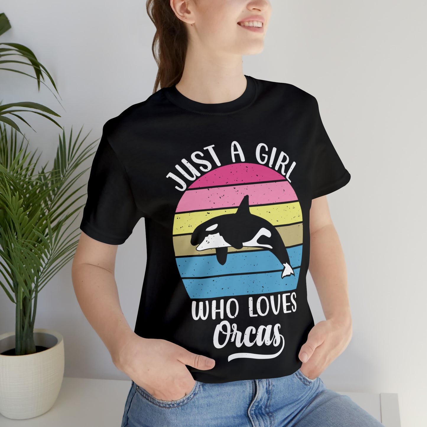 Just A Girl Who Loves Orcas, Unisex Jersey Short Sleeve Tee, Women's Killer Whale T-shirt