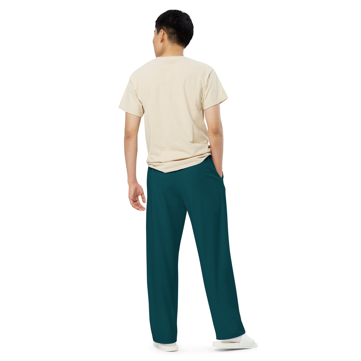 Deep Sea Blue unisex wide-leg pants, Cruising Pants, Boating Pants, Summer Casual Pants