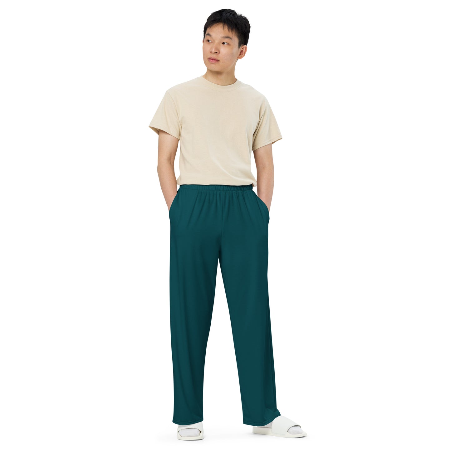 Deep Sea Blue unisex wide-leg pants, Cruising Pants, Boating Pants, Summer Casual Pants