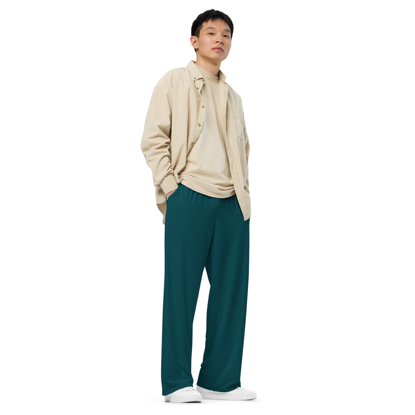Deep Sea Blue unisex wide-leg pants, Cruising Pants, Boating Pants, Summer Casual Pants
