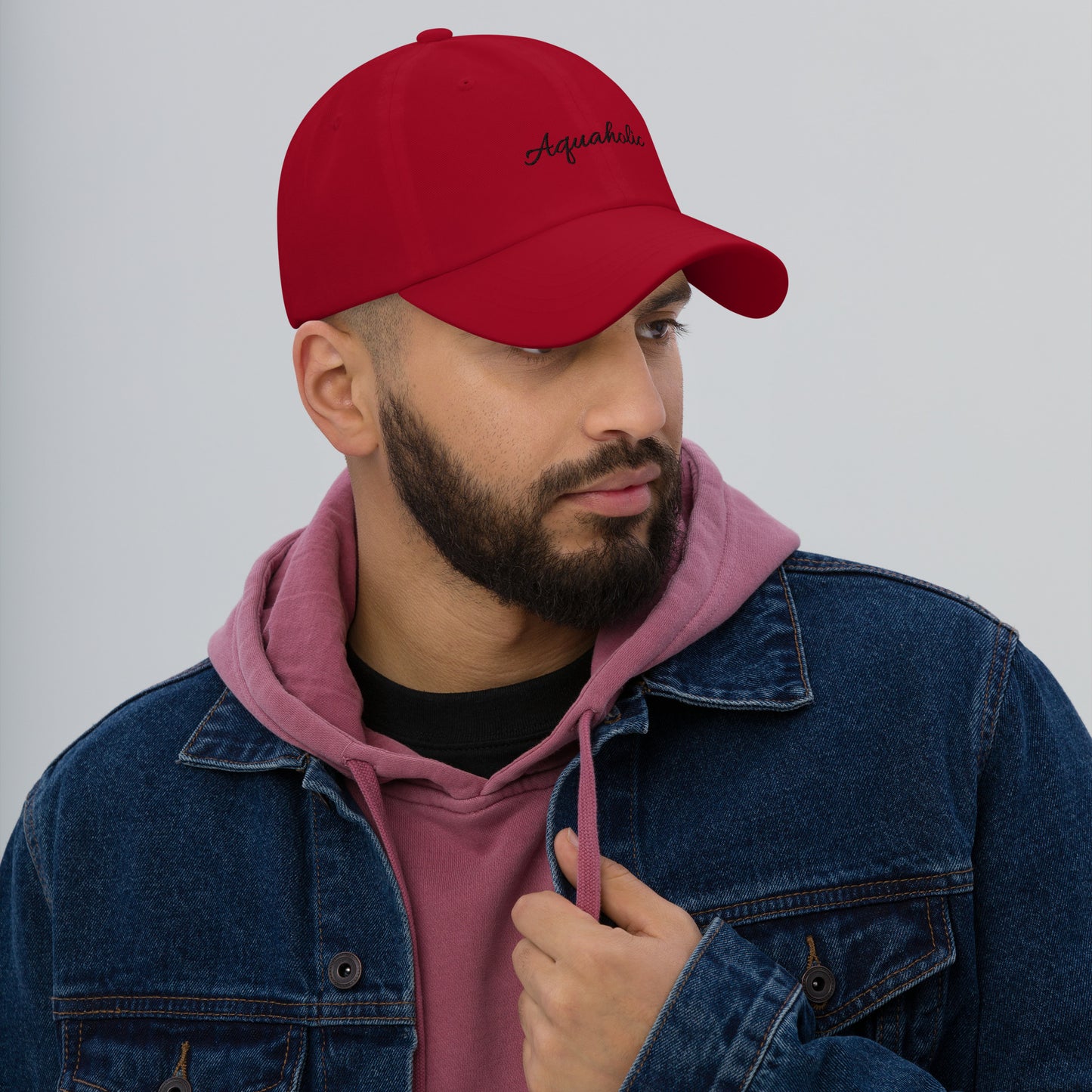 Aquaholic embroidered Dad hat, Boat name cap, Personalized Custom cap