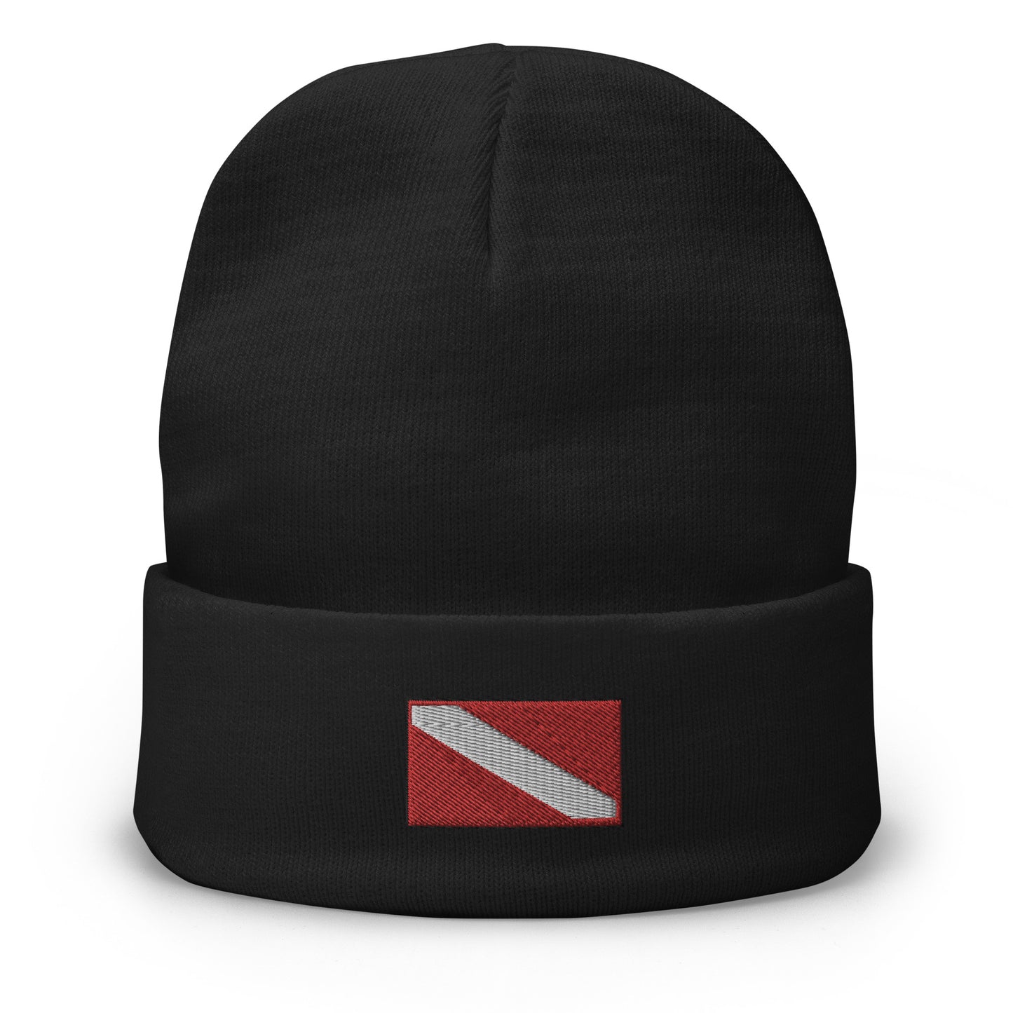 DIVER DOWN FLAG Embroidered Beanie