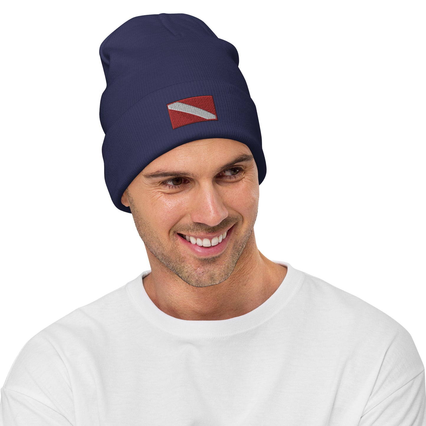 DIVER DOWN FLAG Embroidered Beanie