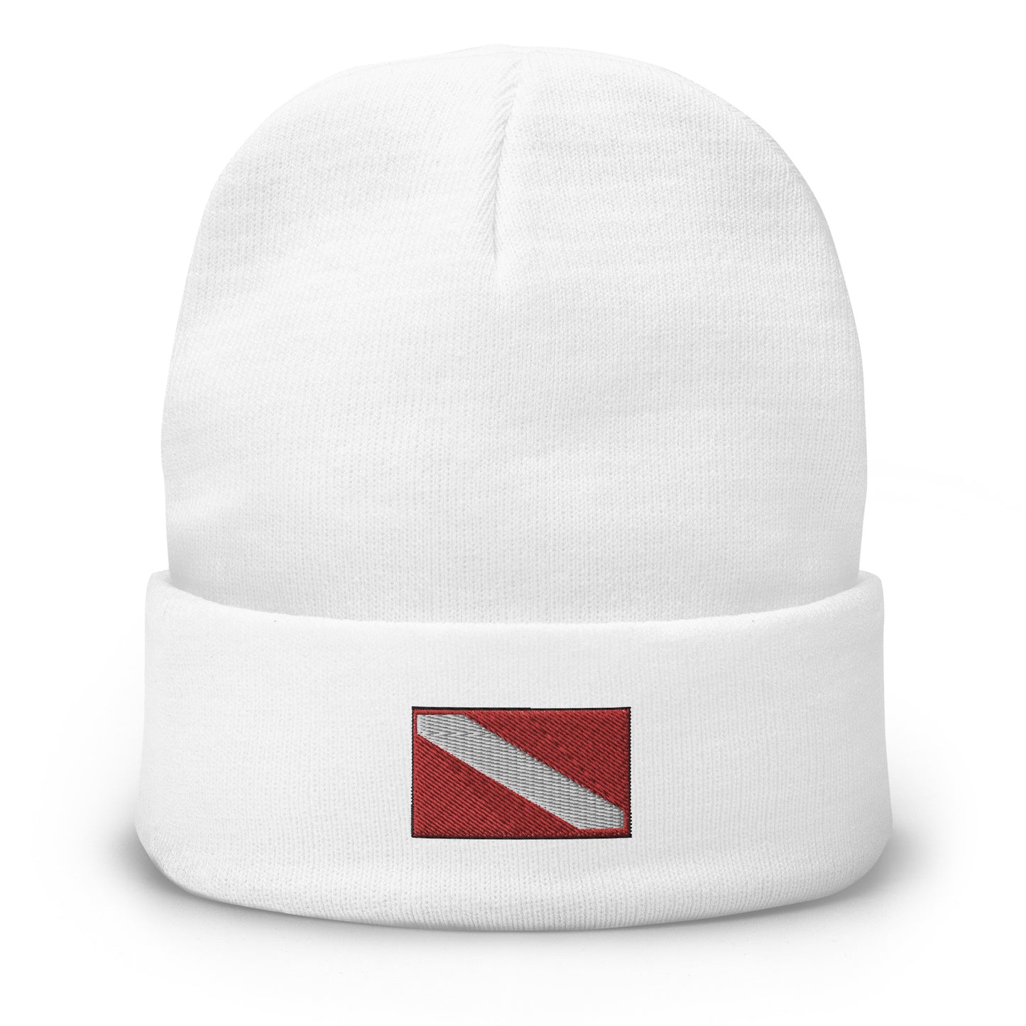 DIVER DOWN FLAG Embroidered Beanie
