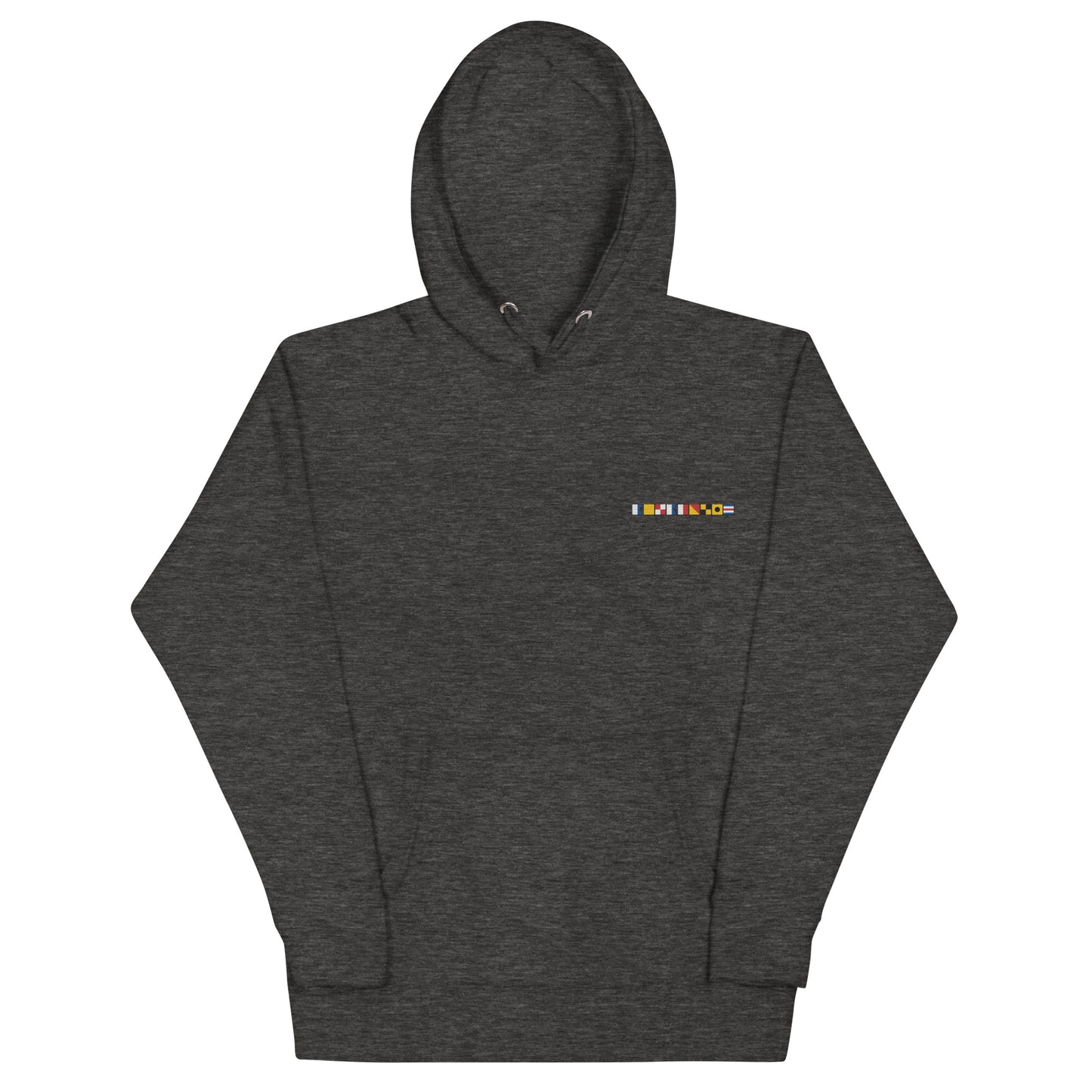 Aquaholic spelled out with Nautical Signal Flags Unisex Hoodie, Boat Name Hoodie