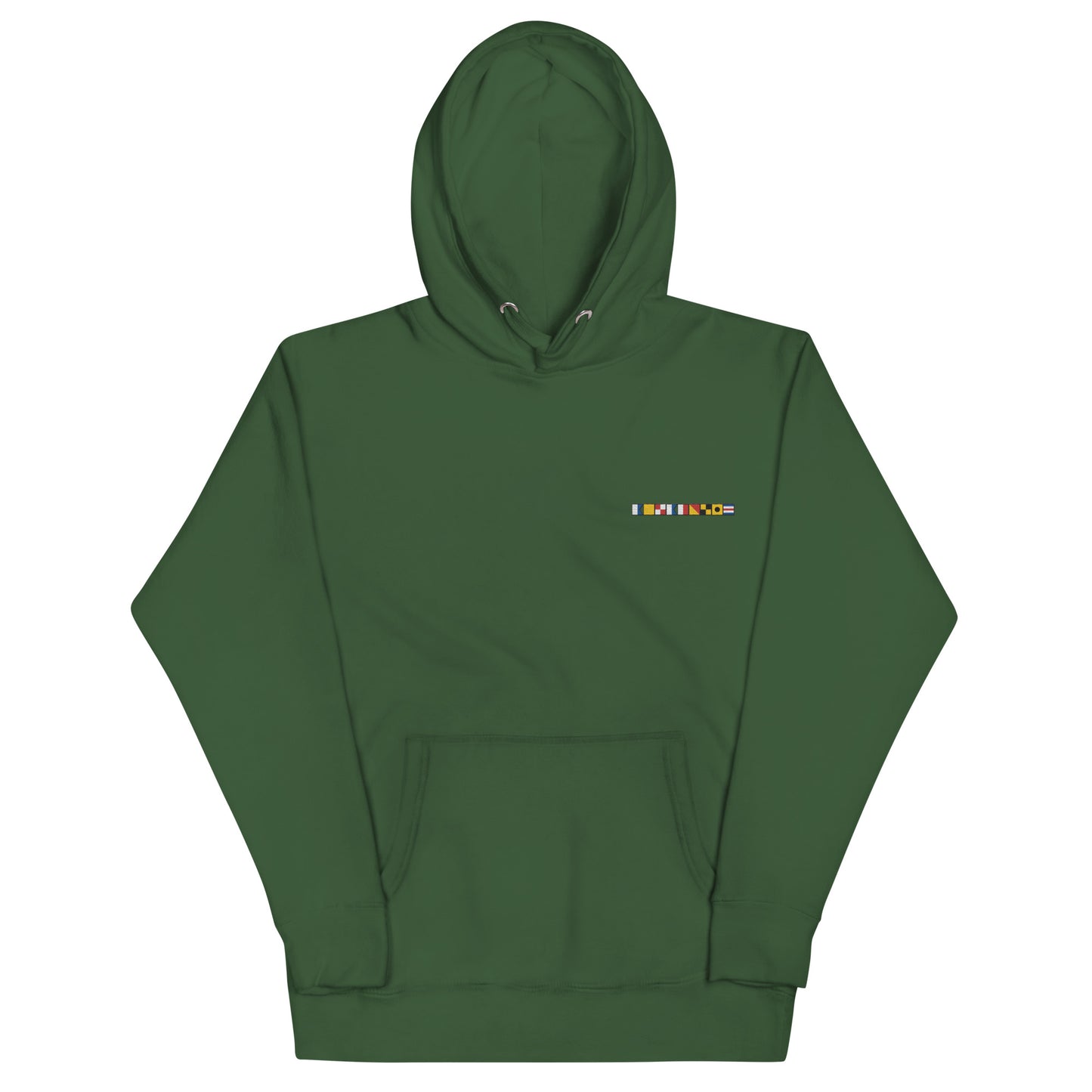 Aquaholic spelled out with Nautical Signal Flags Unisex Hoodie, Boat Name Hoodie