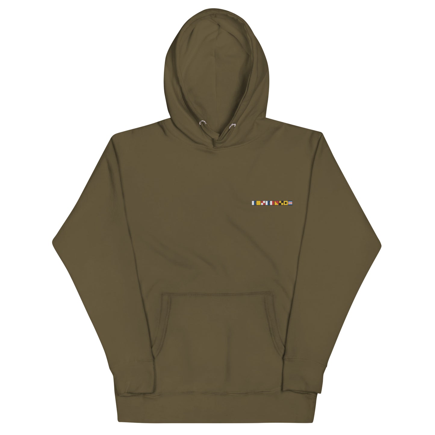 Aquaholic spelled out with Nautical Signal Flags Unisex Hoodie, Boat Name Hoodie