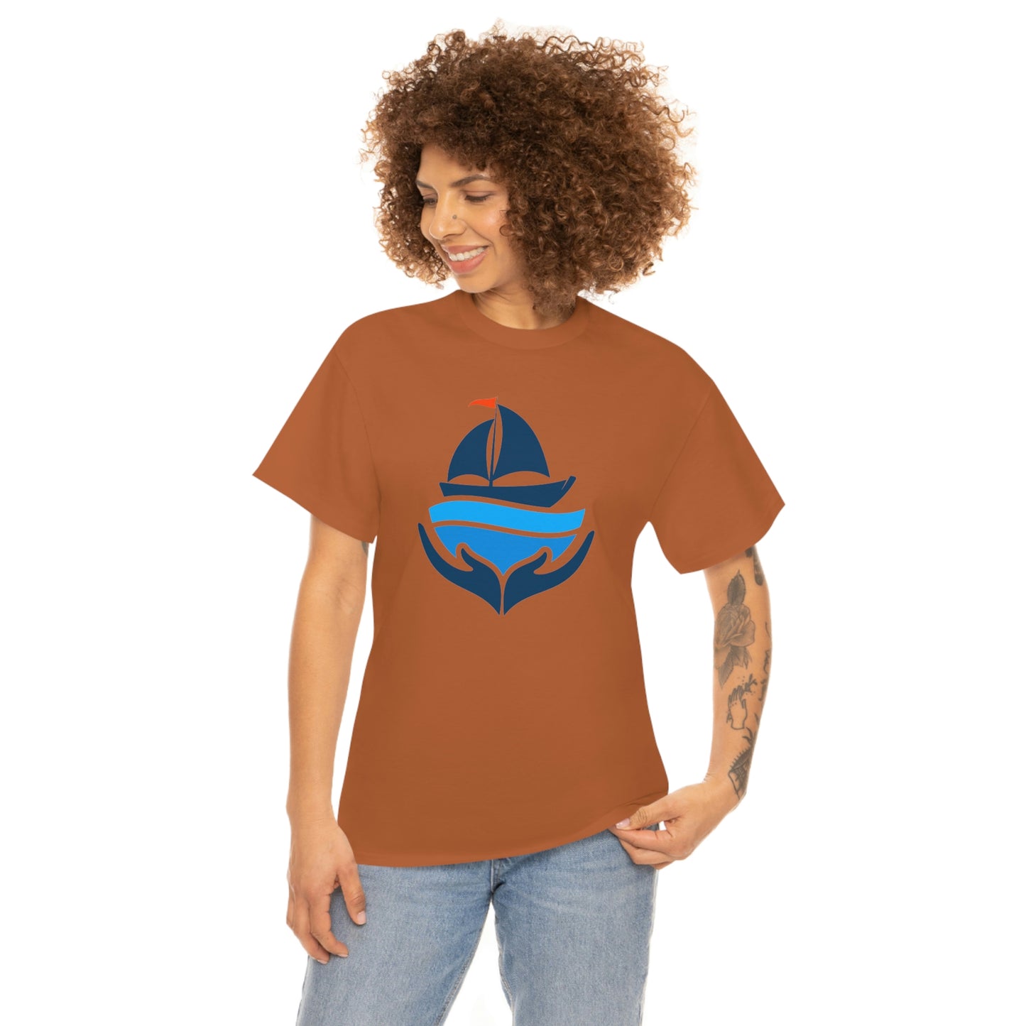 Sailing Design Unisex Heavy Cotton Tee, Nautical T-shirt, Gift for sailor, Sailing Shirt