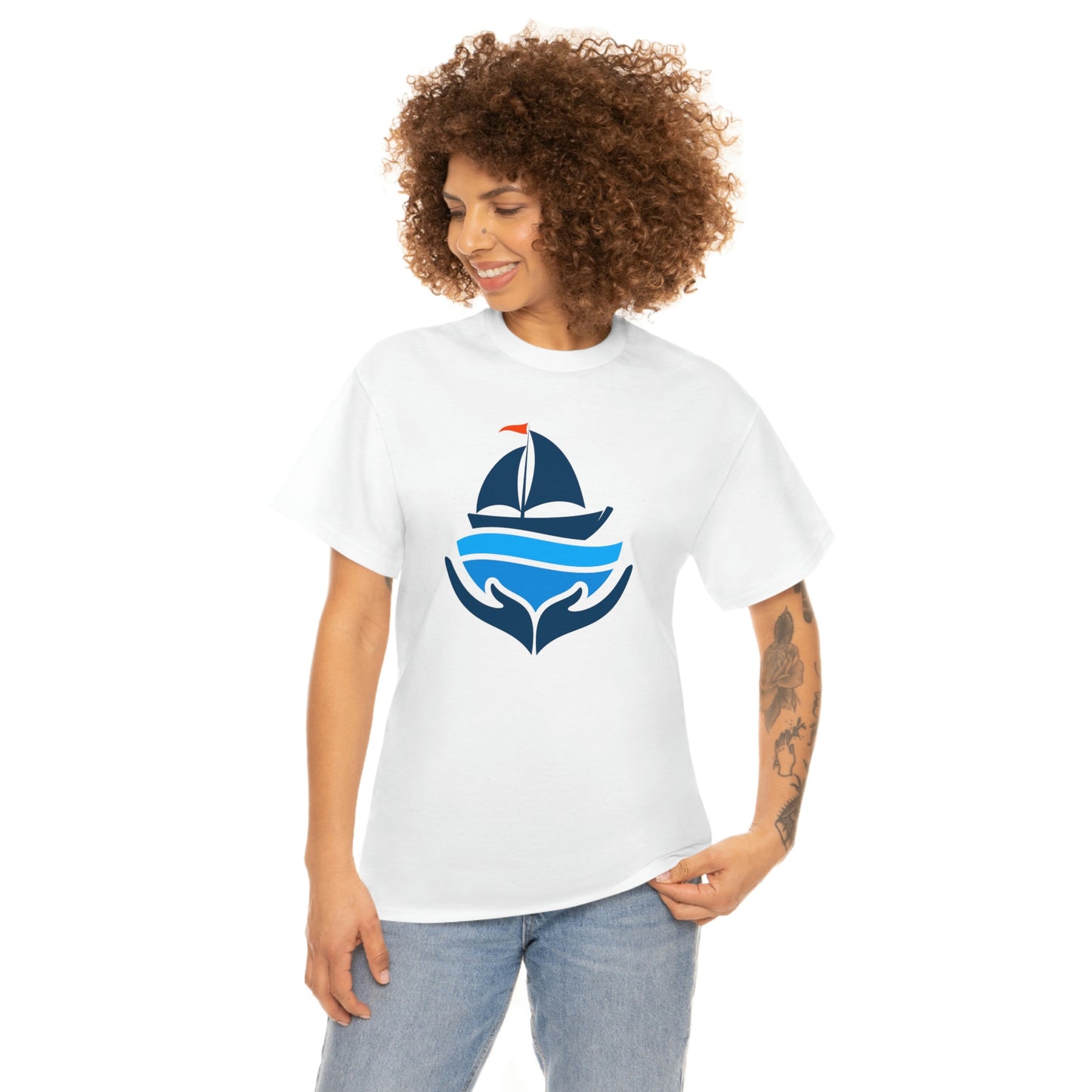 Sailing Design Unisex Heavy Cotton Tee, Nautical T-shirt, Gift for sailor, Sailing Shirt