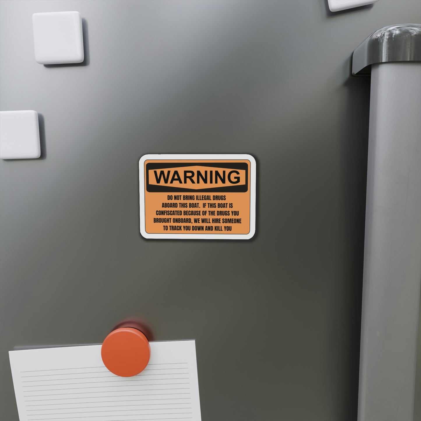 Boater's Funny Warning Sign Refrigerator Magnets, Gift For Boat Owner