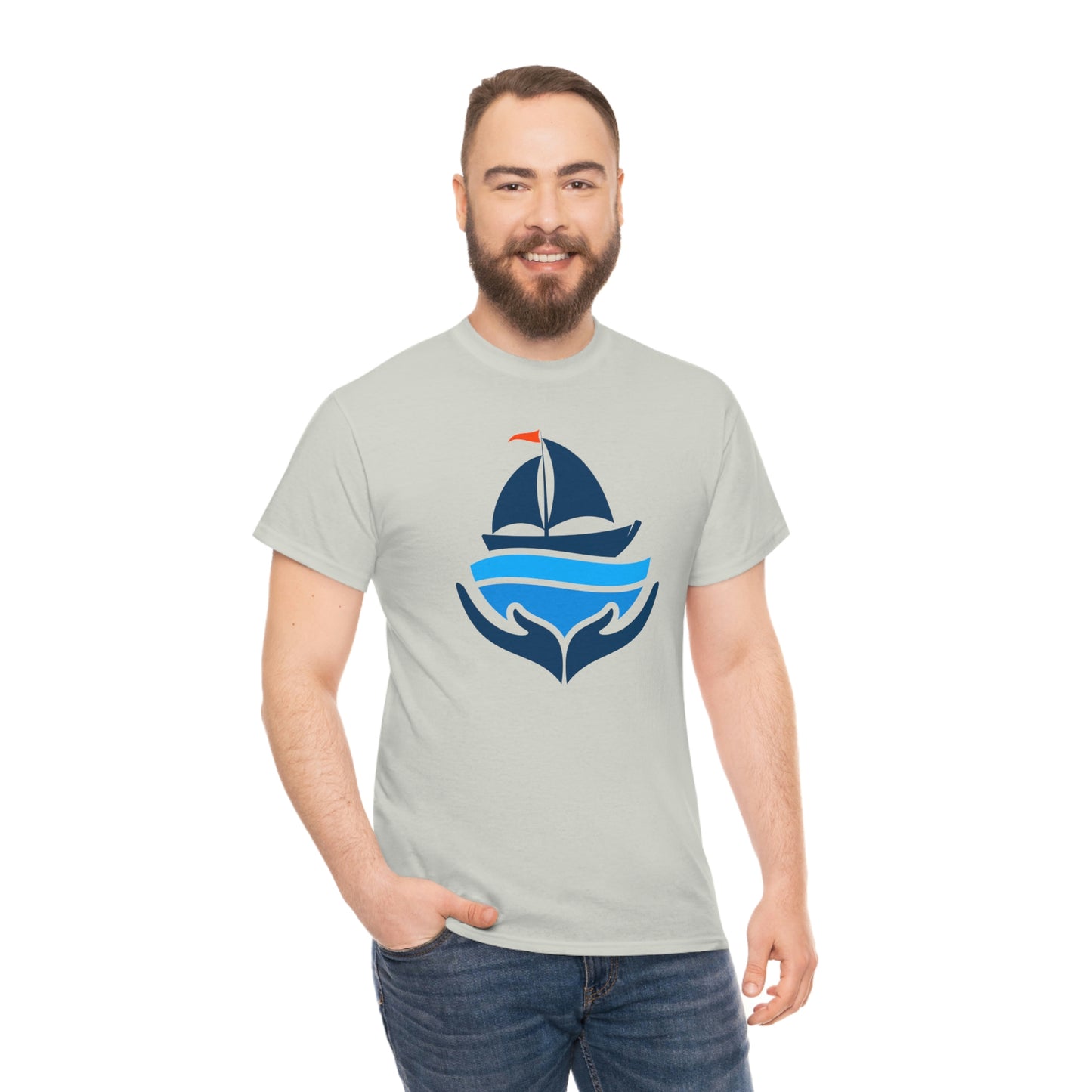 Sailing Design Unisex Heavy Cotton Tee, Nautical T-shirt, Gift for sailor, Sailing Shirt