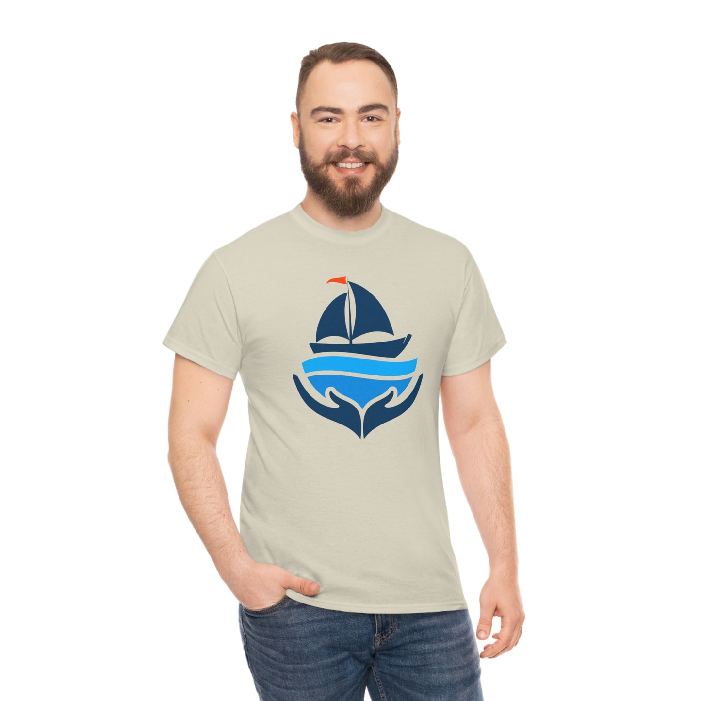 Sailing Design Unisex Heavy Cotton Tee, Nautical T-shirt, Gift for sailor, Sailing Shirt