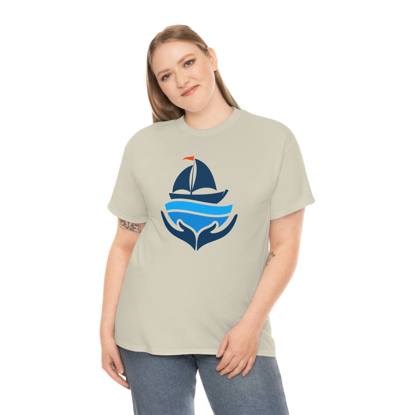 Sailing Design Unisex Heavy Cotton Tee, Nautical T-shirt, Gift for sailor, Sailing Shirt