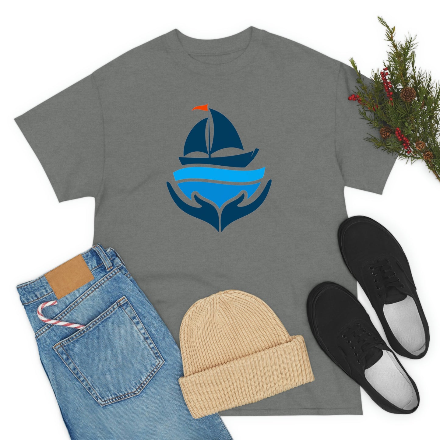 Sailing Design Unisex Heavy Cotton Tee, Nautical T-shirt, Gift for sailor, Sailing Shirt