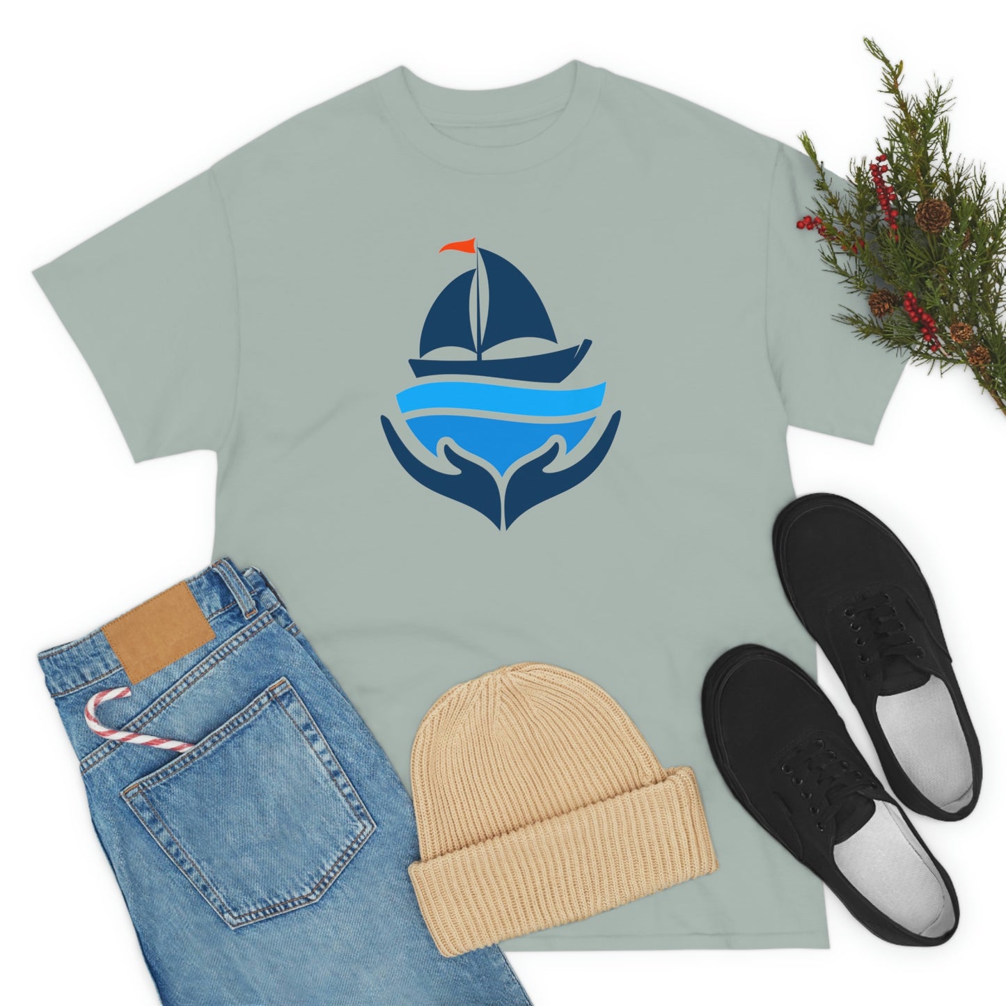 Sailing Design Unisex Heavy Cotton Tee, Nautical T-shirt, Gift for sailor, Sailing Shirt