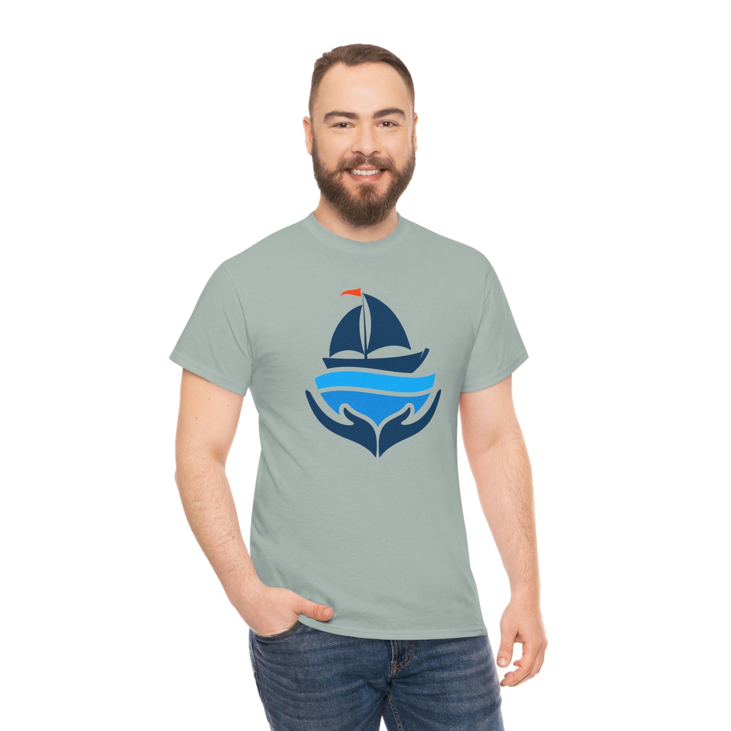 Sailing Design Unisex Heavy Cotton Tee, Nautical T-shirt, Gift for sailor, Sailing Shirt