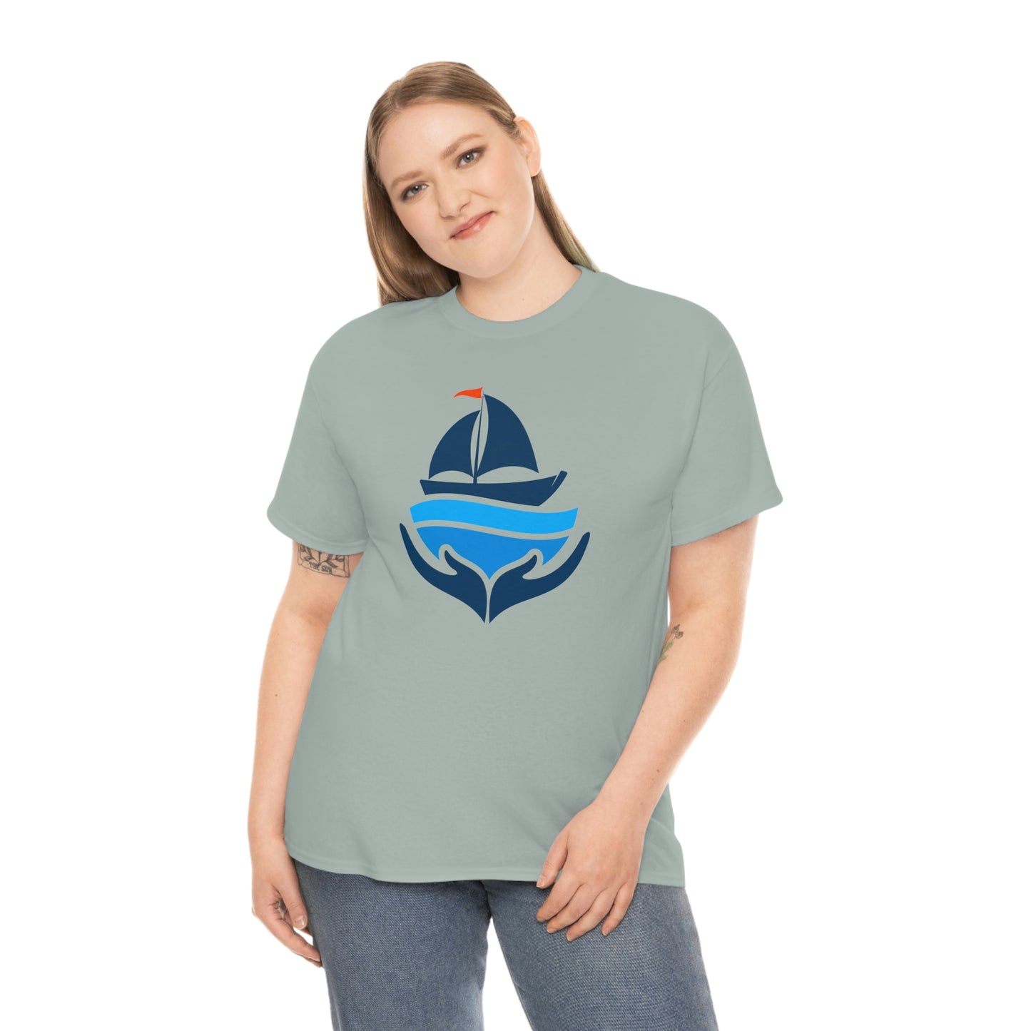 Sailing Design Unisex Heavy Cotton Tee, Nautical T-shirt, Gift for sailor, Sailing Shirt