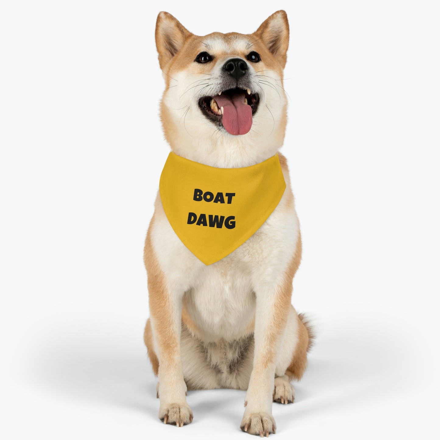 Boat Dawg Yellow Pet Bandana Collar