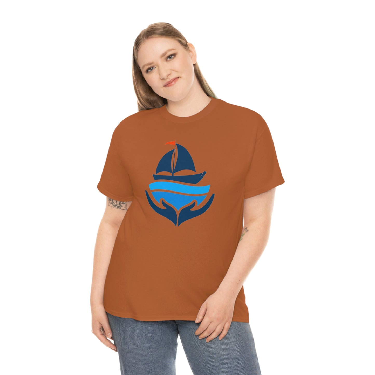 Sailing Design Unisex Heavy Cotton Tee, Nautical T-shirt, Gift for sailor, Sailing Shirt