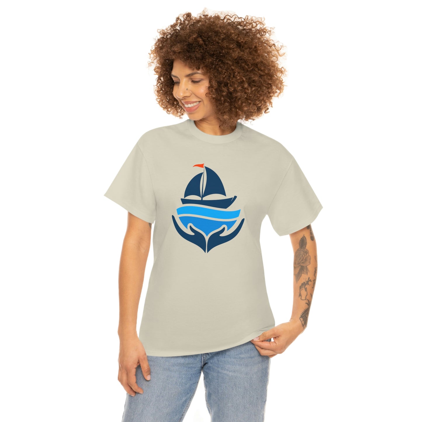 Sailing Design Unisex Heavy Cotton Tee, Nautical T-shirt, Gift for sailor, Sailing Shirt