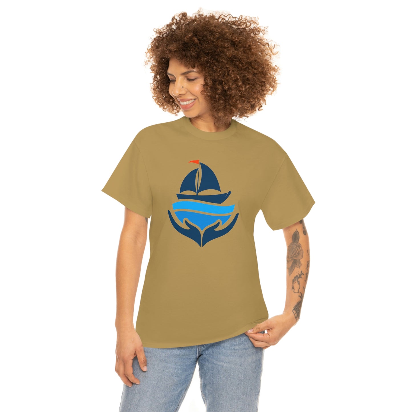 Sailing Design Unisex Heavy Cotton Tee, Nautical T-shirt, Gift for sailor, Sailing Shirt