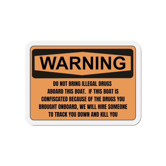 Boater's Funny Warning Sign Refrigerator Magnets, Gift For Boat Owner