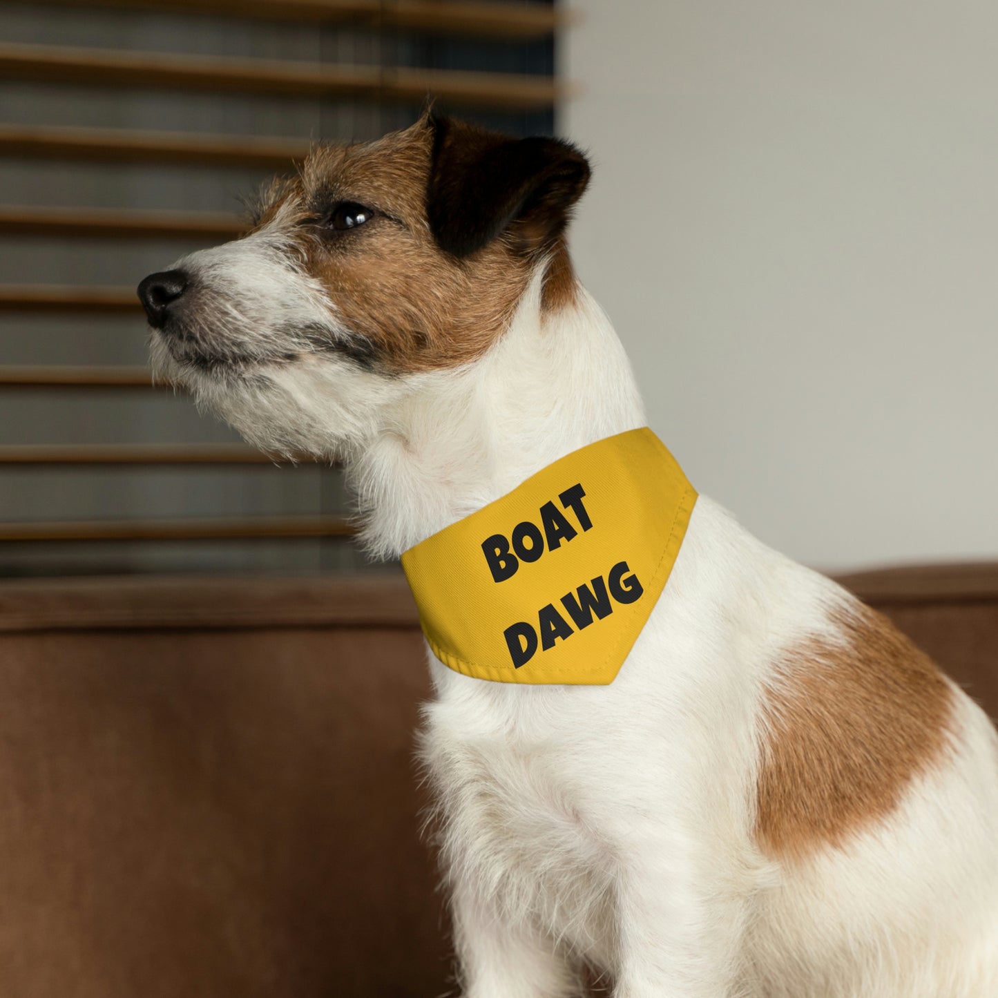 Boat Dawg Yellow Pet Bandana Collar