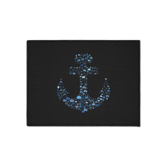Nautical Anchor Heavy Duty Floor Mat, Dock Mat, Cockpit mat, Sea life Anchor Design